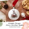 Royal Worcester Wrendale Designs Bauble, 2.6" Holiday Decoration Christmas Tree Ornament, Festive Bauble with Red Ribbon - 2 of 4