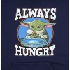 Star Wars Men's Distressed Grogu Baby Yoda Always Hungry Pullover Hoodie - 2 of 3
