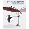 10FT Offset Patio Umbrella,  UPF 50+, Easy Tilt, 8 Ribs for Backyard, 360° Rotating Cantilever Hanging Umbrella for Pool, Deck, Garden - 3 of 4