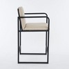 Kumasinova 2-Peice Counter Height Bar Stools with Armrests, Modern Counter Height Stool with Metal Frame & Padded Seat, Upholstered Counter Stools - 3 of 4