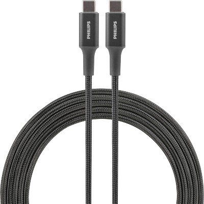 Philips Elite USB-C to USB-C Cable, 6', Braided