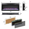 44-Inch In-Wall Recessed Electric Fireplace with Remote, Multi-Color Flame & Emberbed, LED Light Heater - 2 of 4