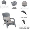 Wicker Chair, Rattan Patio Dining Chair With Back And Seat Cushions, Wide Armrest Modern Comfortable Armchair - 4 of 4