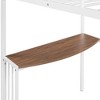 PAGED Twin Size Loft Bed with L-Shaped Desk, Modern Metal Bed Frame with Ladder and Guardrails for Bedroom - 4 of 4
