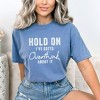 Simply Sage Market Women's Hold On Gotta Overthink About It Short Sleeve Garment Dyed Tee - 2 of 2