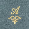 Linum Home Textiles 100% Turkish Cotton MONICA Gold Thread 2PC Embellished Washcloth Set - 3 of 4