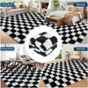 Nasitip Shaggy Checkered Rug Premium Shaggy Fluffy Rugs for Living Room Hallway Bedroom Bedside Shag Fuzzy Floor Carpet for Nursery Dorm - 4 of 4
