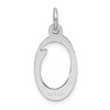 Black Bow Jewelry Sterling Silver, Sophia Collection, Small Script Initial O Pendant - 3 of 4