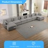 Mjkone 217''U-Shaped Modular Sectional Sofa,8-Seat Cloud Couch with Ottoman and Cushions,Sleeper Deep Seat Couches - 2 of 4