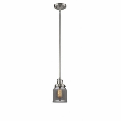 Bell - 1 Light Stem Hung Mini Pendant In Industrial Style-10 Inches Tall and 5 Inches Wide