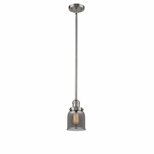 Bell - 1 Light Stem Hung Mini Pendant In Industrial Style-10 Inches Tall and 5 Inches Wide - 1 of 1