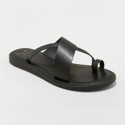 slip on leather sandals