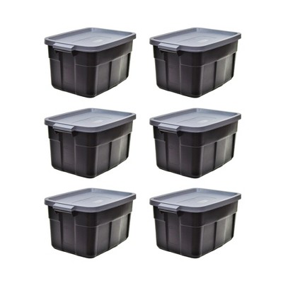 Rubbermaid Cleverstore 71qrt Home/Office Clear Plastic Storage Tote with  Latching Lid (4 Pack)