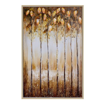 Yosemite Home Decor Landscape Mixed Media Wall Art in Multi, Gold, Black, Grey, White, Brown, 2.4 x 36.4 x 48, 3230002