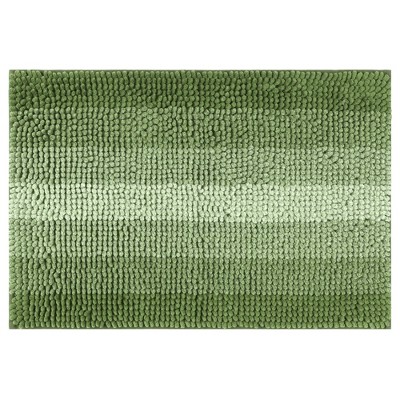 Unique Bargains Soft Machine Washable Bathroom Mat Gradient Green