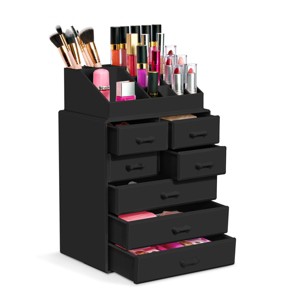 Sorbus Medium 7 Drawer Makeup Organizer Case with Lipstick Slots & Makeup Brush Holders ( - 1 of 4