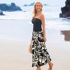Women's Chic Strapless Maxi Dress with Tropical Floral Print - Cupshe - 4 of 4