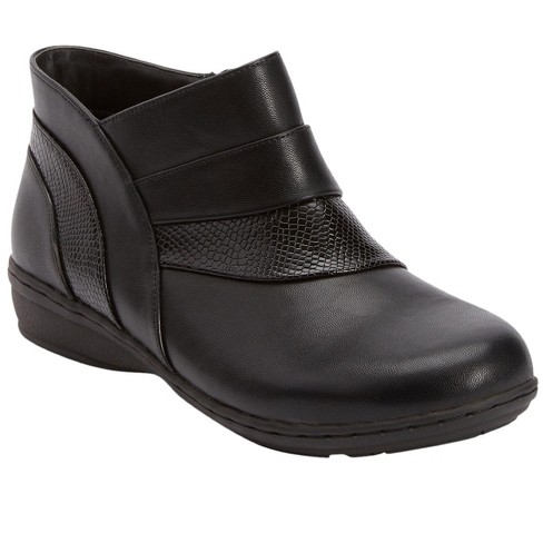 Womens wide width 2024 leather ankle boots