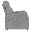 vidaXL Massage Recliner Light Gray Fabric - 4 of 4