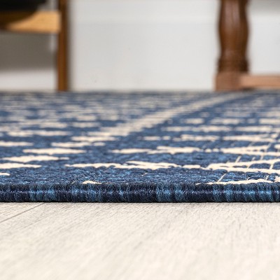 Boho-Chic Moroccan Geometric Black and Gray 8' x 10' Outdoor Area Rug