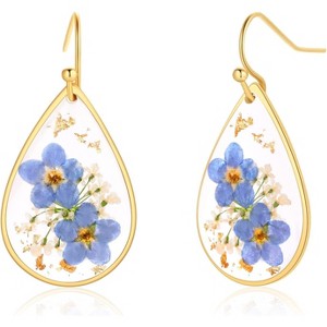 Pressed Wildflower Drop Earrings - 1 of 4