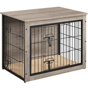 Yaheetech 32" W Industrial Multi-functional Wooden Dog Crate Dog Cage - 1 of 4