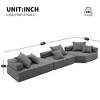 Oversized 151.5" Boucle Foam-Filled Modular Sectional Sofa, 3-Piece Free Combination, No Assembly Required - 2 of 4