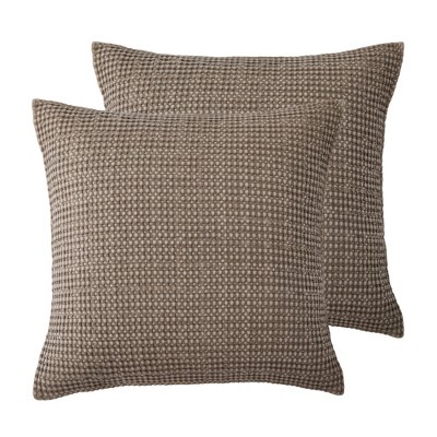 Mills Waffle Cocoa Euro Sham 2pk - Levtex Home : Target