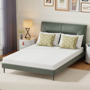 FDW 5 Inch Green Tea Memory Foam Mattress Cooling Gel Infused Mattress,Fiberglass Free/CertiPUR-US Certified/Bed-in-a-Box,White - 1 of 4