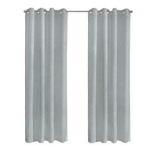 Habitat Boucle Sheer Premium Stylish and Functional Grommet Curtain Panel Light Grey - 1 of 4