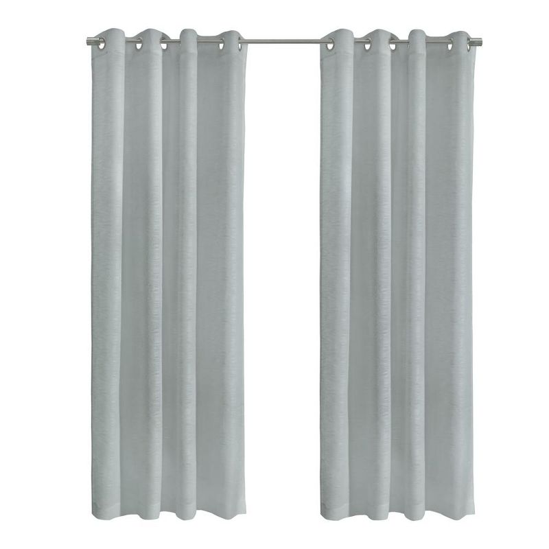 Habitat Boucle Sheer Premium Stylish and Functional Grommet Curtain Panel Light Grey, 1 of 7