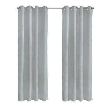 Habitat Boucle Sheer Premium Stylish and Functional Grommet Curtain Panel Light Grey