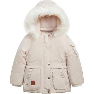 LONDON FOG Little/Big Girls' Heavyweight Faux Fur Trim Fleece-Lined Jackets - 1 of 4