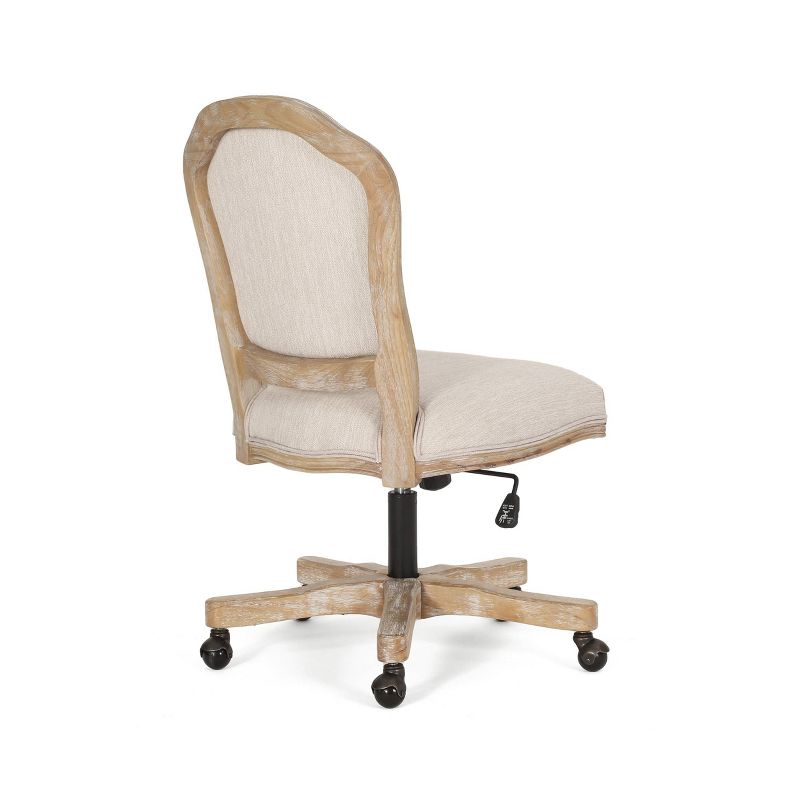 Scilley French Country Upholstered Swivel Office Chair - Christopher Knight Home, 5 of 17
