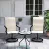 Outsunny Patio Swivel Chairs Set of 2, High Back Patio Dining Chairs with All-Weather Mesh Fabric and Metal Frame for Backyard, Porch or Garden - 2 of 4