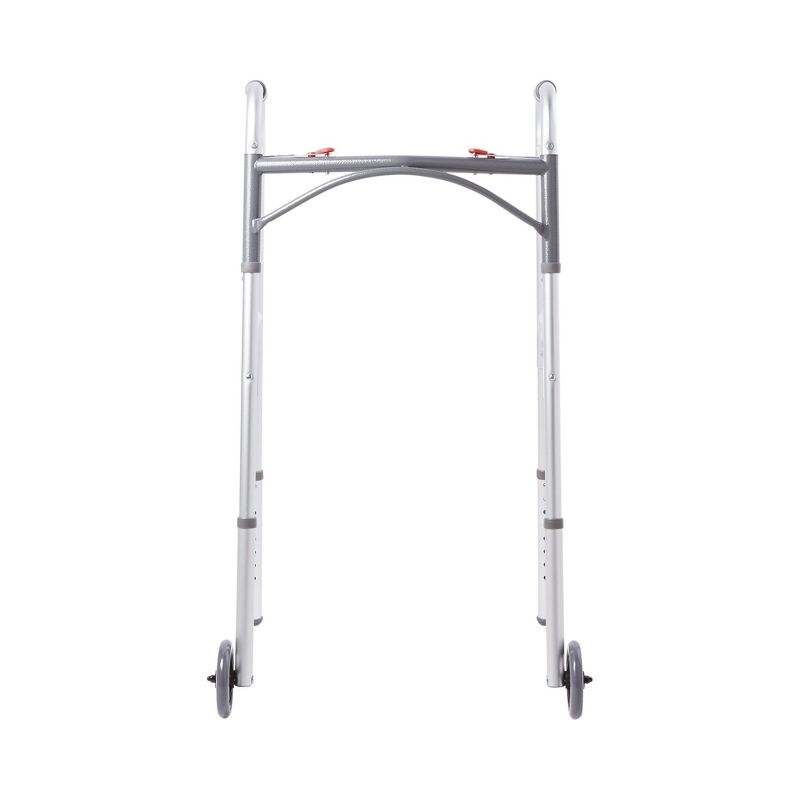 McKesson Walker with Wheels, Folding Rolling Walker, 350 lbs Capacity, 1 Count, 2 of 4