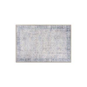 World Rug Gallery Transitional Bordered Vintage Machine Washable Non Slip Area Rug - 1 of 4