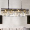 ALOADECOR 12-Light Modern Fringe Crystal Chandelier for Dining Room with Crystal Accents - 2 of 4