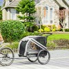 2-in-1 Pet Bike Trailer for Small Dogs, Road-Visibility Dog Stroller Bicycle Carrier, Weather-Strong Bike Wagon Trailer Sidecar Attachment - 2 of 4