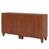 Resenkos Sideboard Buffet, Kitchen Storage Cabinet,55" Sideboard Buffet Storage Credenza Cabinet with Solid Wood Legs,Brown - 3 of 3