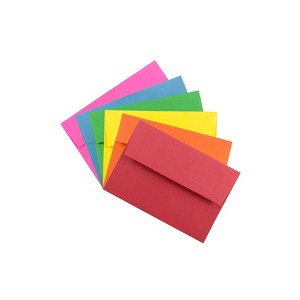 JAM Paper A8 Colored Invitation Envelopes 5.5 x 8.125 Assorted Colors 150/Pack (956A8BROGVY) - 1 of 4