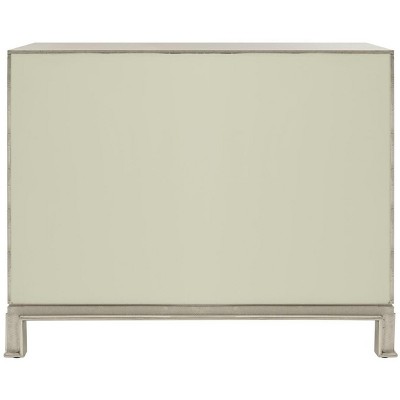 Antonella 42'' Silver Metal Chest with Quatrefoil Hardware