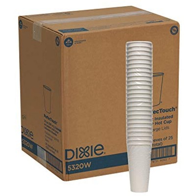 Dixie PerfecTouch 20 oz. Insulated Paper Hot Coffee Cup White 500 Count