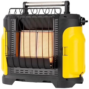 Comfort Gear Portable 10000 BTU Propane Heater, Indoor Outdoor Use, Ideal for Patio, Garage, Camping, Tent Heating, Tabletop or Fire Pit, Black/Yellow - 1 of 4