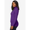 Jessica London Women's Plus Size Ribbed Cotton Turtleneck Sweater - 4 of 4