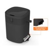 SEVOBAL Indoor Trash Cans Automatic Touchless Infrared Motion Sensor Trash Can, 3 Gal 12 L Rectangular Hands-Free Garbage Bin, Gray, 10.1"*10.3"*13.6" - 3 of 4