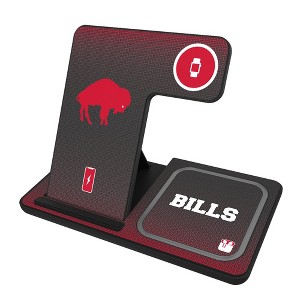 Keyscaper Buffalo Bills Historic Collection Linen 15-Watt 3 in 1 Charging Station - 1 of 4