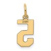 Black Bow Jewelry 14k Yellow Gold, Athletic Collection, Small Polished Number 5 Pendant - 3 of 4