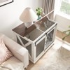 SEVOBAL Farmhouse Dog Cage Crate Furniture with Sliding Barn Door, Farmhouse Wooden Dog Kennel, Multicolored (37"*22.24"*22.17") - 3 of 4