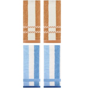 REGALWOVEN 4 Pcs Soft Comfortable Absorbent Striped Hand Towels - 1 of 4